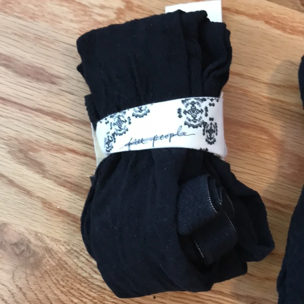 NWT 2 Free People Back at it Tights Black $38 each